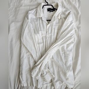 Abercrombie & Fitch linen blend  collar  shirt